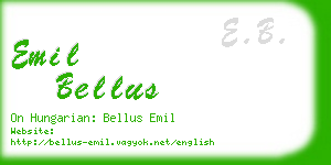 emil bellus business card